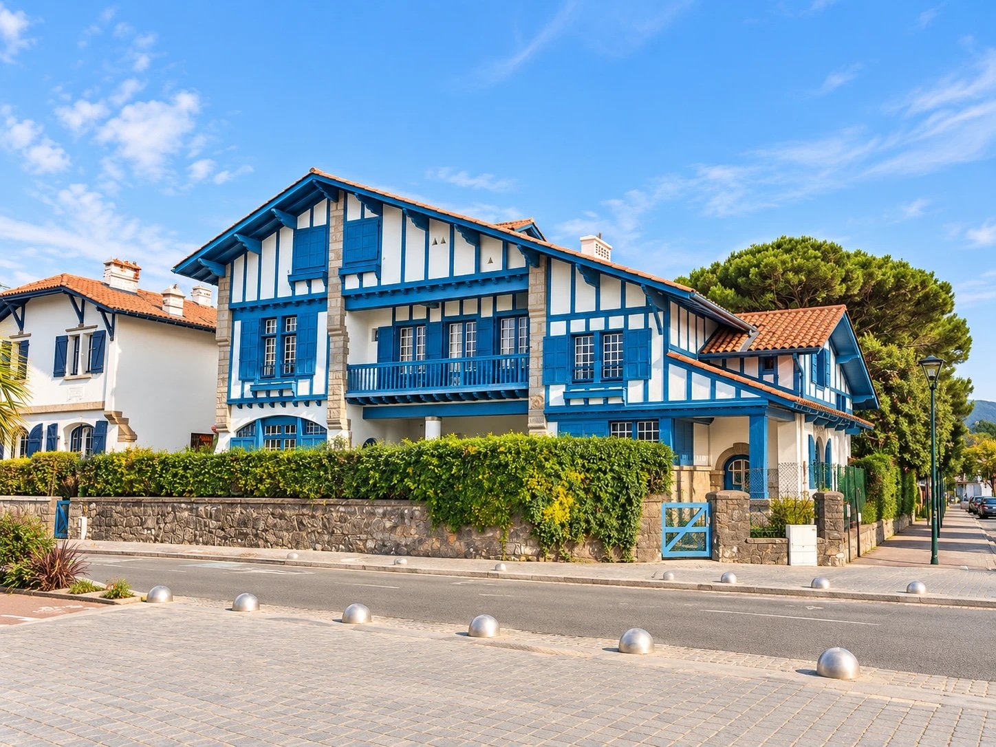 Villa basque à colombages bleus, Hendaye